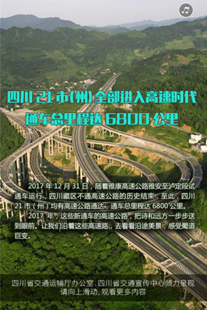 新华网H5｜四川21市州全部进入高速时代 通车总里程达6800公里